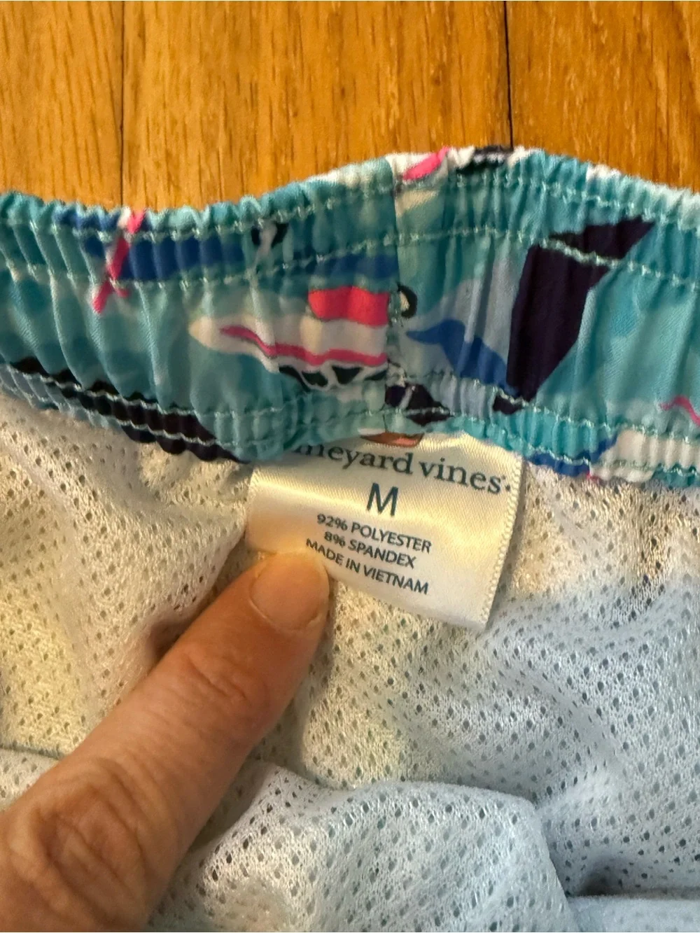 Kids Vineyard Vines Blue Airplane Print Swim Shorts